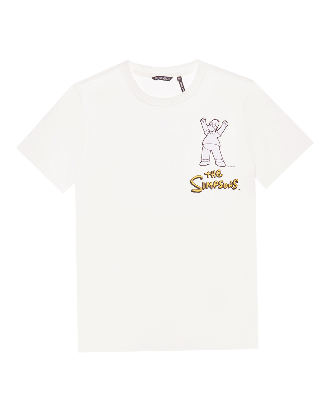 футболка Antony Morato MMKS02415-FA100240 белый+принт 2xl, размер 2xl, цвет белый+принт