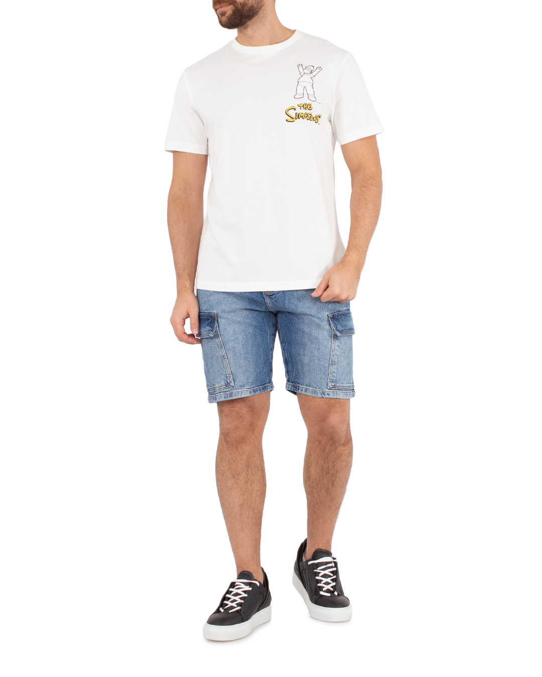 футболка Antony Morato MMKS02415-FA100240 белый+принт 2xl, размер 2xl, цвет белый+принт MMKS02415-FA100240 белый+принт 2xl - фото 2