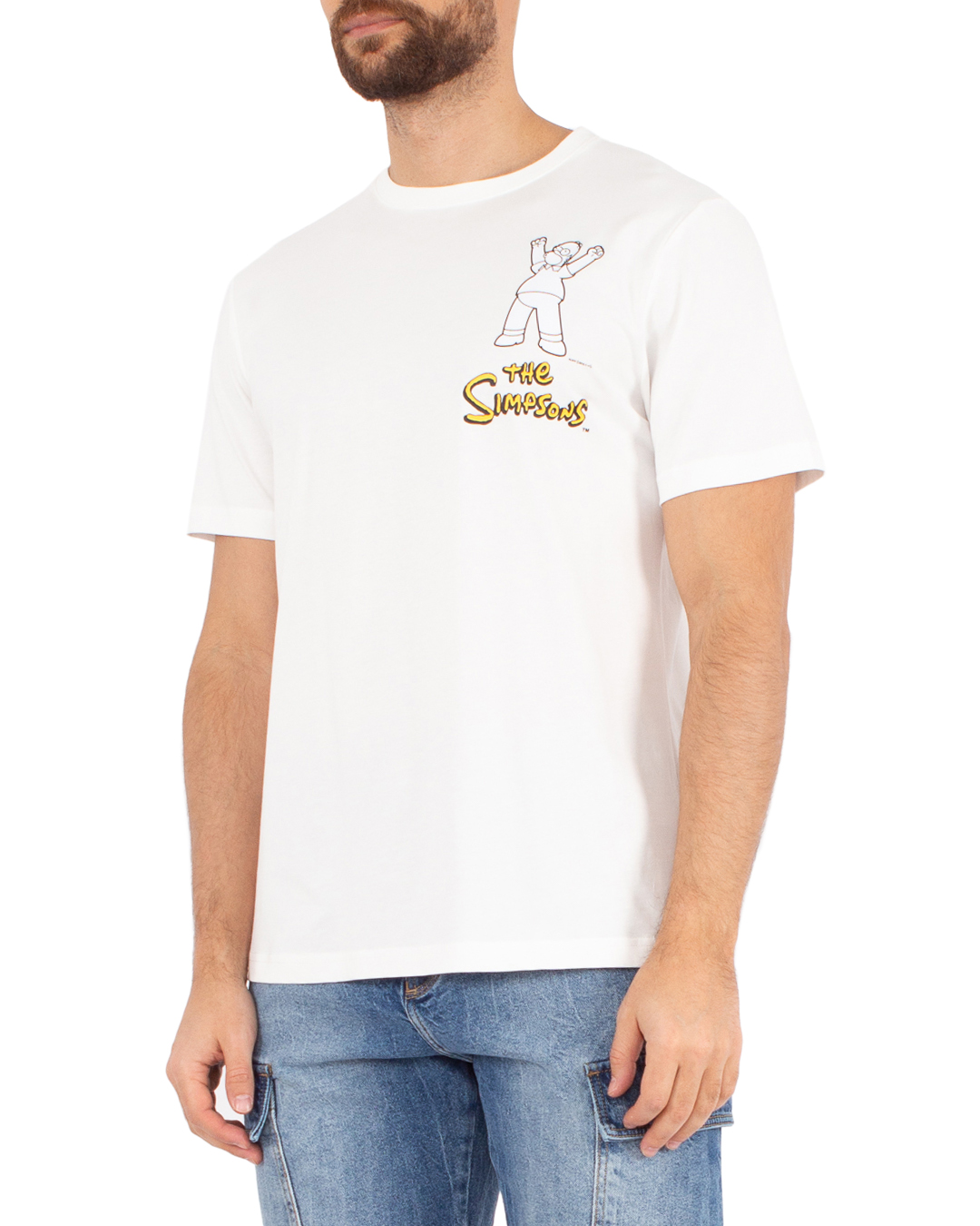 футболка Antony Morato MMKS02415-FA100240 белый+принт xl, размер xl, цвет белый+принт MMKS02415-FA100240 белый+принт xl - фото 3