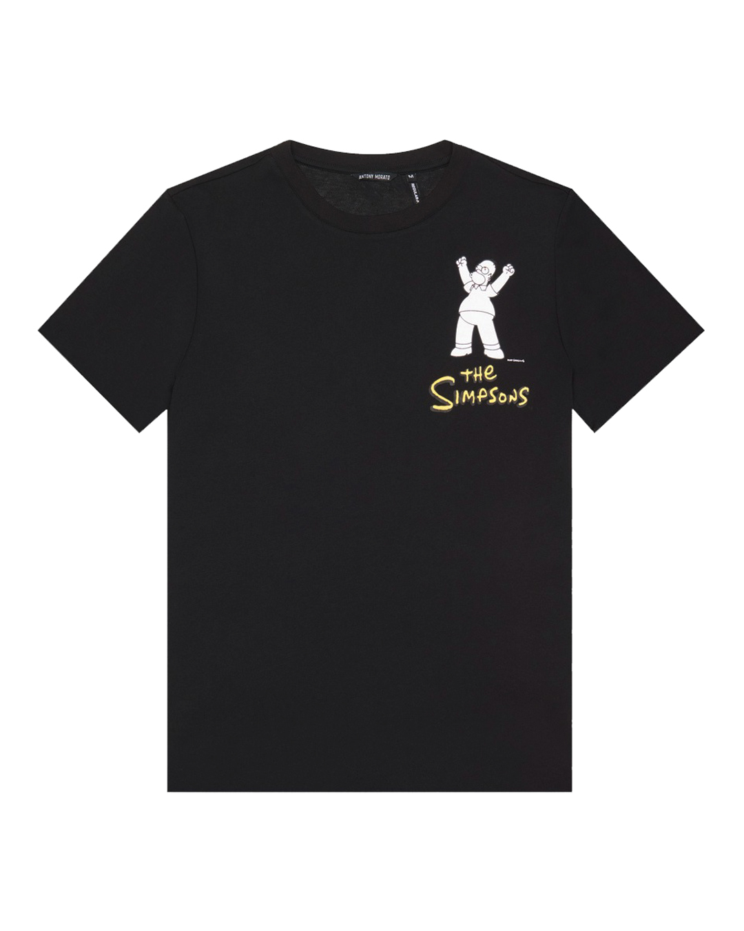 футболка Antony Morato MMKS02415-FA100240 черный+принт 2xl, размер 2xl, цвет черный+принт