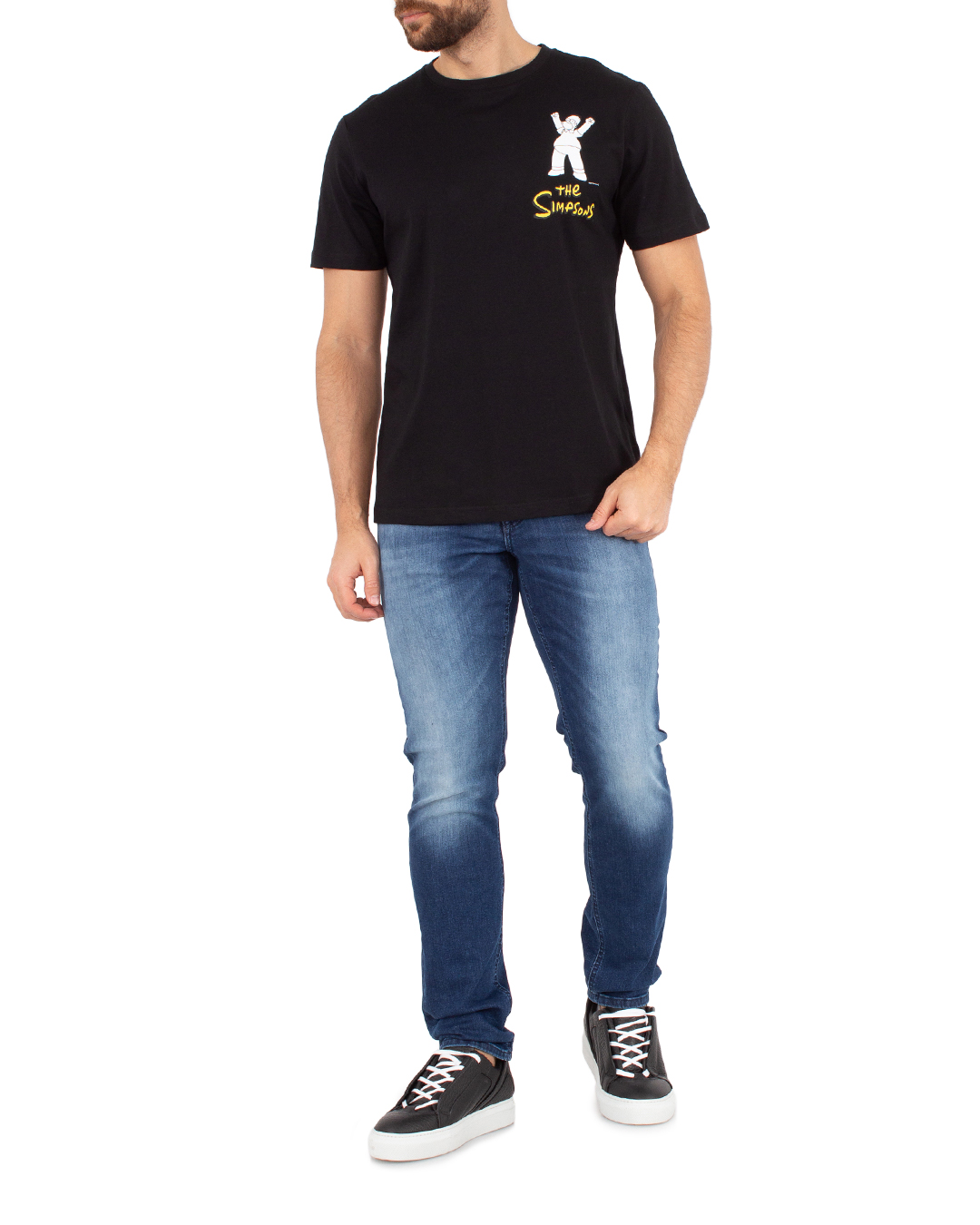 футболка Antony Morato MMKS02415-FA100240 черный+принт xl, размер xl, цвет черный+принт MMKS02415-FA100240 черный+принт xl - фото 2