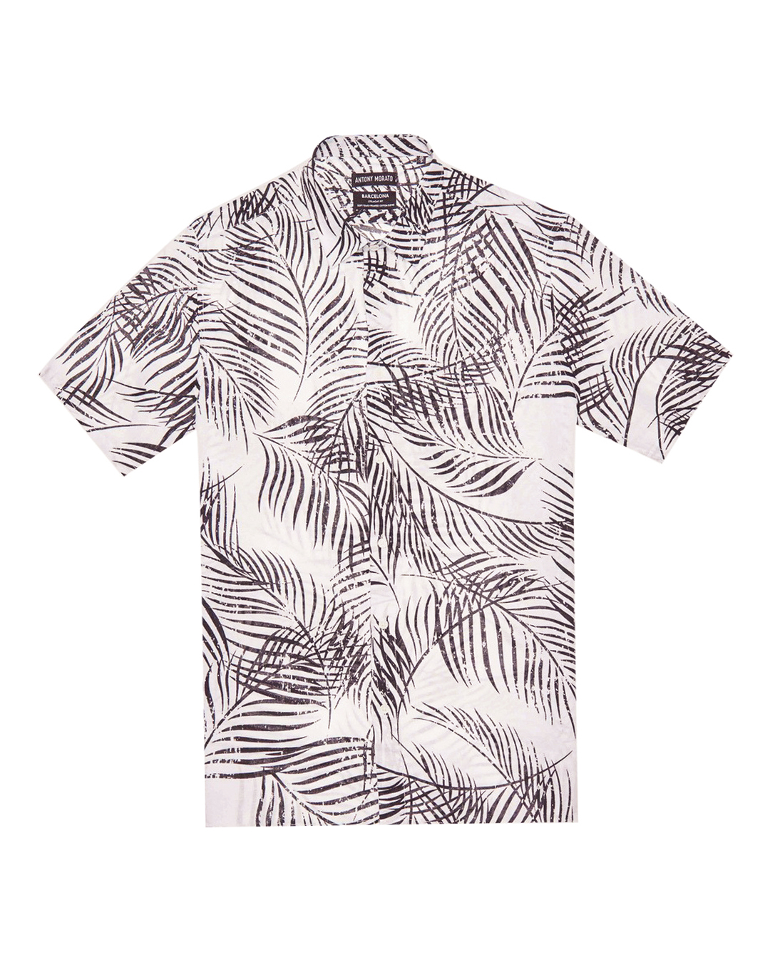 рубашка Antony Morato MMSS00177-FA430600 белый+черный 48, размер 48, цвет белый+черный