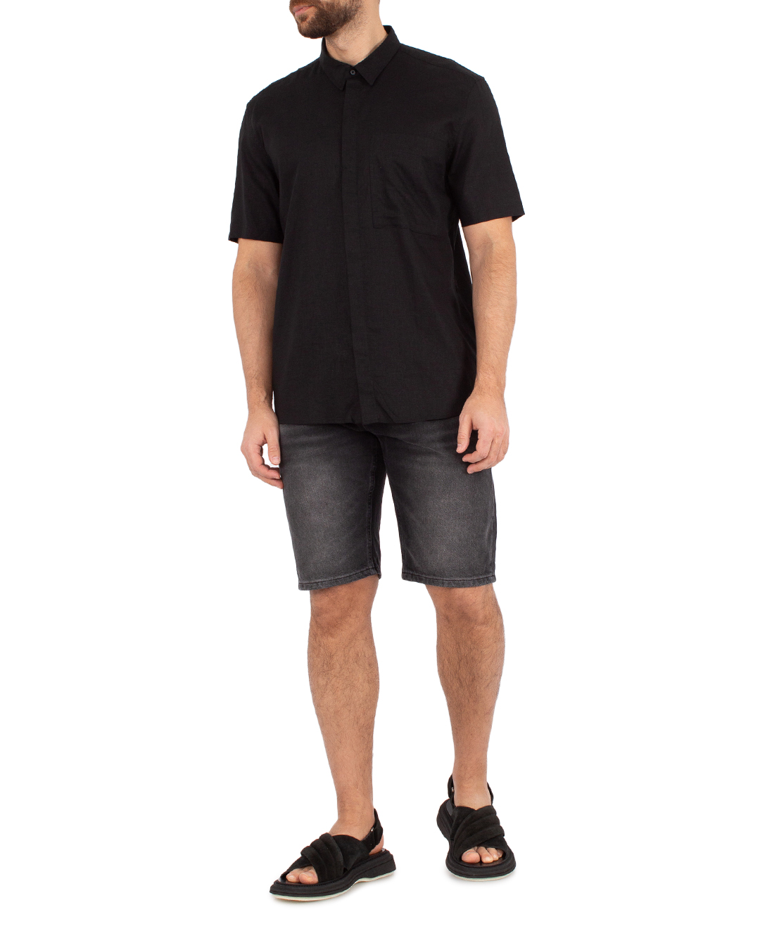 рубашка Antony Morato MMSS00184-FA400094 черный 54, размер 54 - фото 2