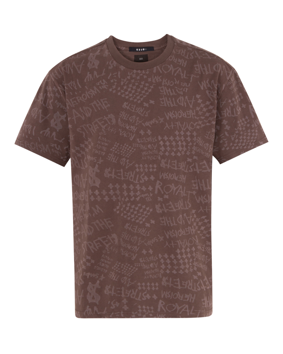 хлопковая футболка KSUBI халат мужской махровый 100% хлопок коричневый l xl 48 50 barkas aria ai 1905026
