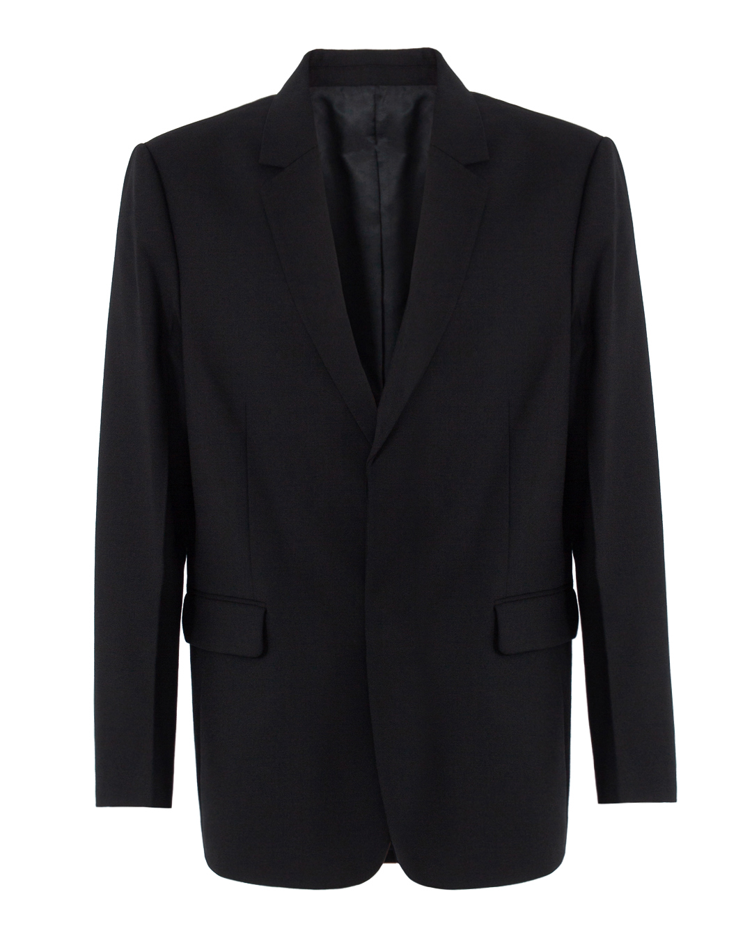 костюмный полушерстяной пиджак HELMUT LANG N01HM102 черный 44, размер 44
