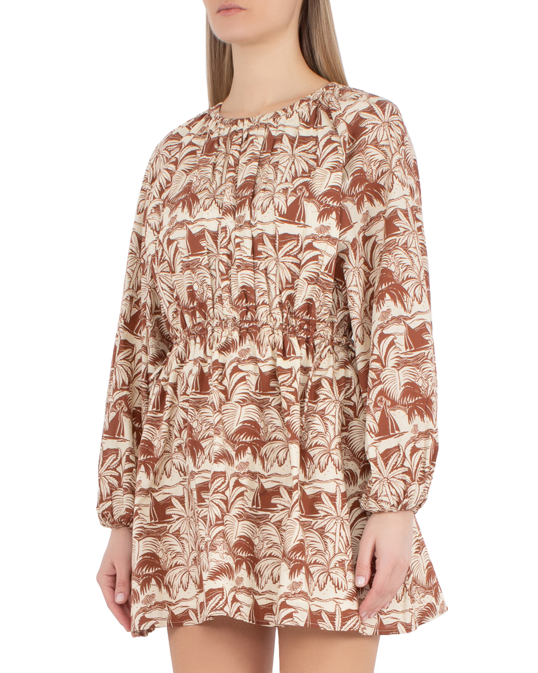 платье Palm Noosa NOVA DRESS бежевый+коричневый 10, размер 10, цвет бежевый+коричневый NOVA DRESS бежевый+коричневый 10 - фото 3