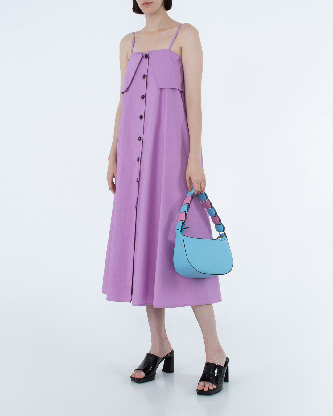 платье Erika Cavallini P2SJ06 фиолетовый 40, размер 40 - фото 2