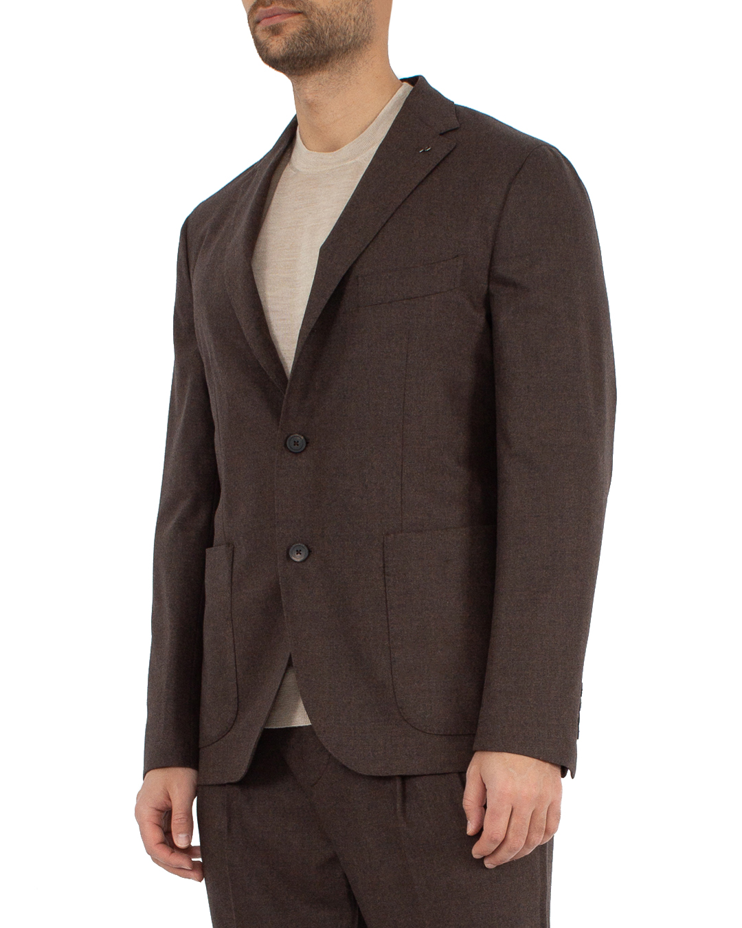 пиджак Peserico R51509 коричневый 54, размер 54 - фото 3