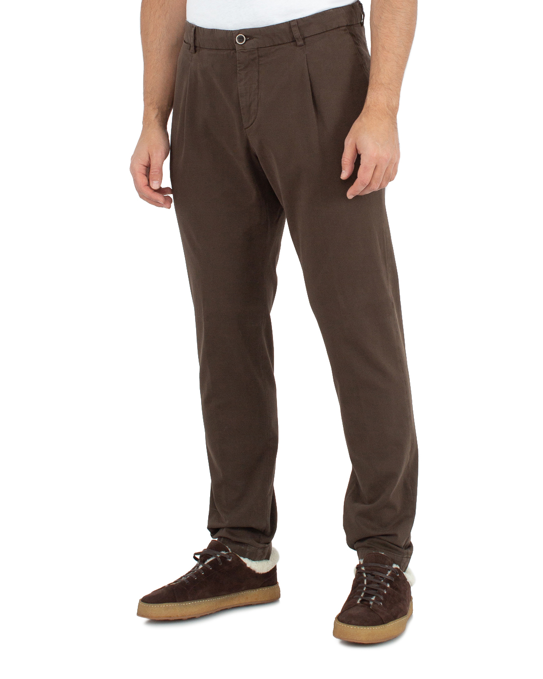 брюки Peserico R54506T02 коричневый 48, размер 48 - фото 3