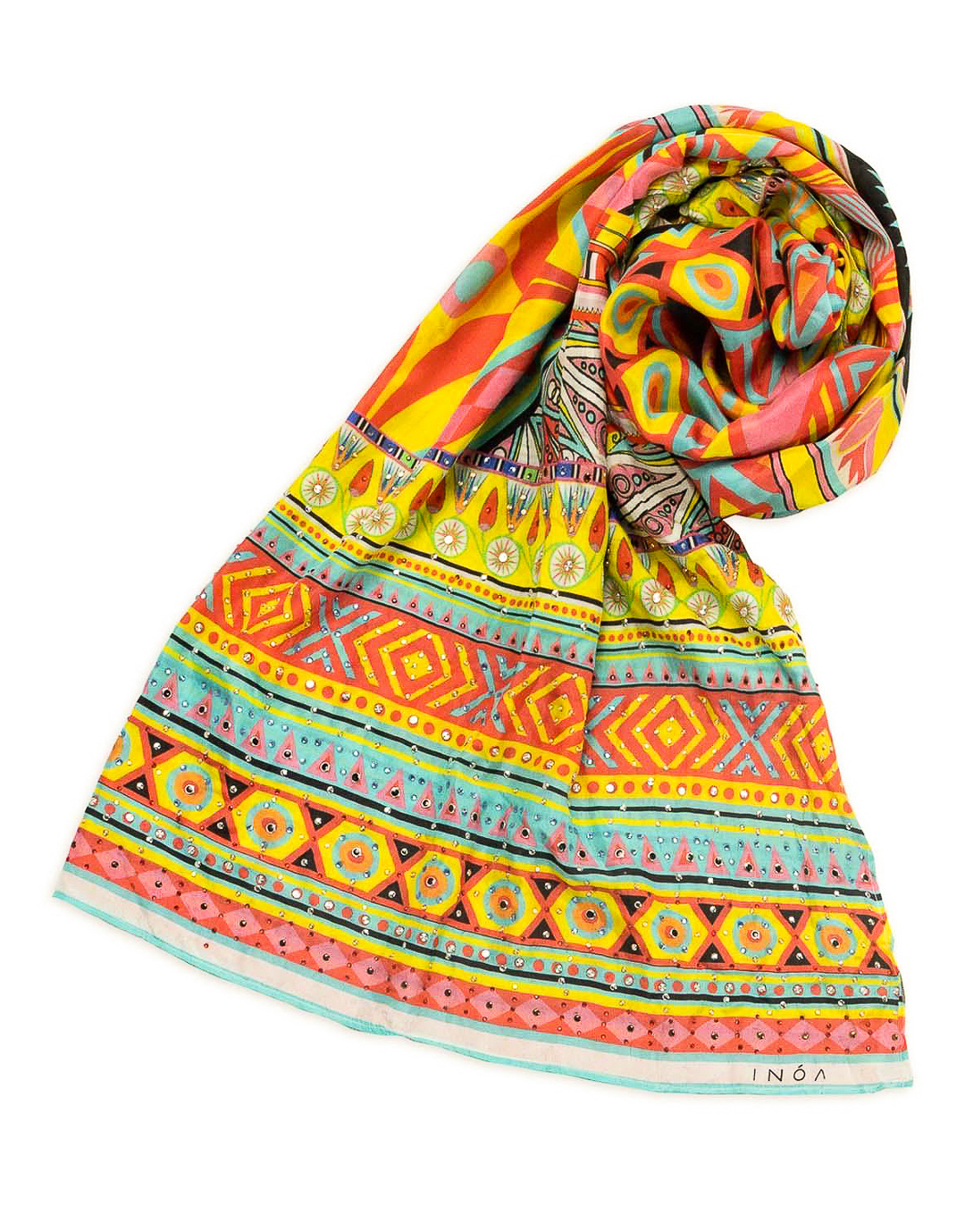 INOA с рисунком  артикул RECTANG SCARF марки INOA купить за 23300 руб.