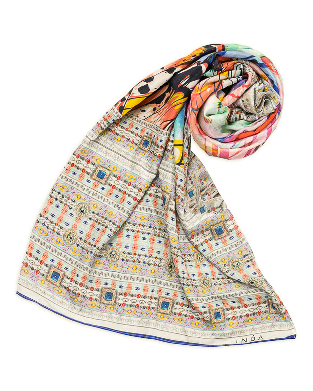 INOA с рисунком  артикул RECTANG SCARF марки INOA купить за 23300 руб.