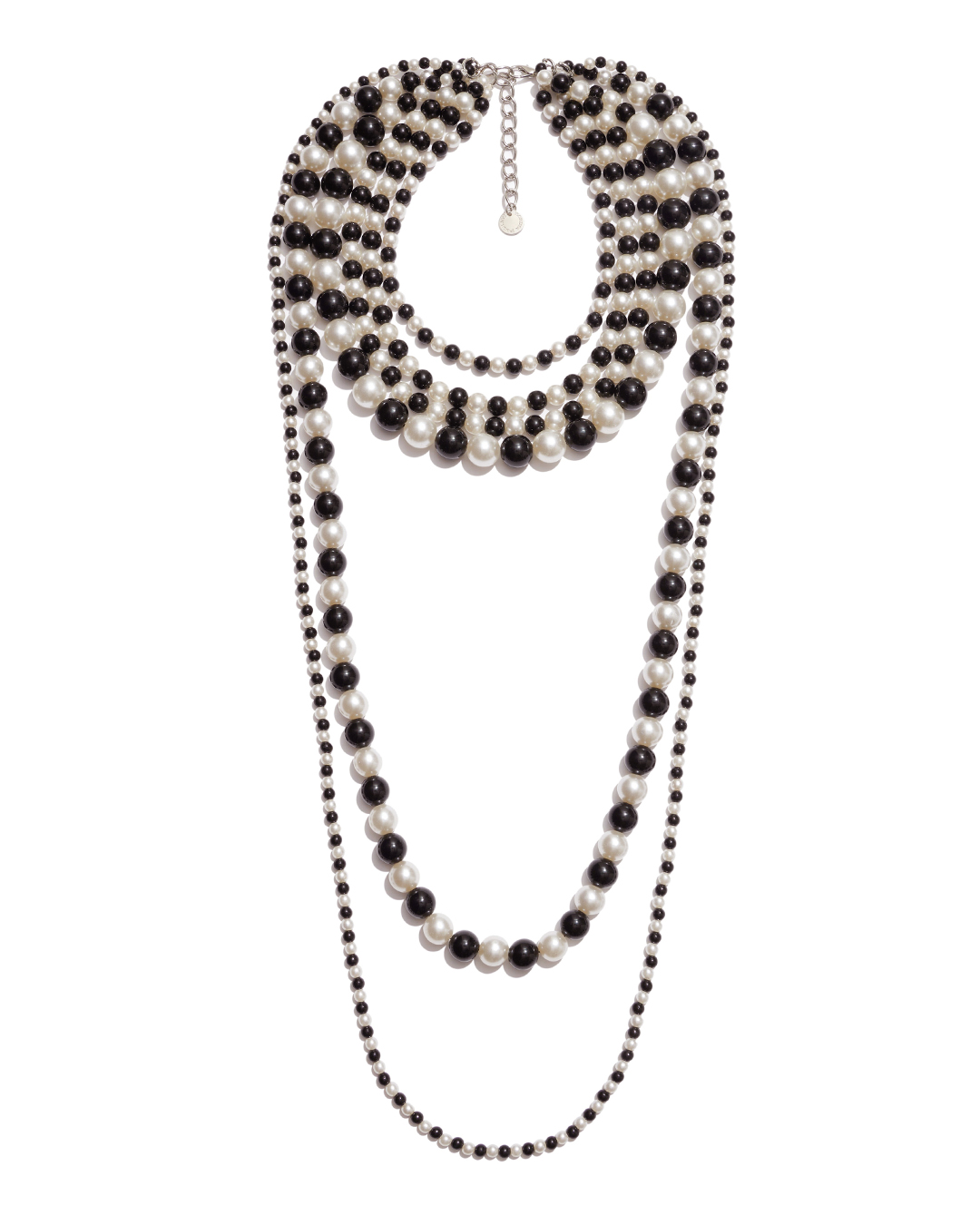 ожерелье Marina Fossati ROSARIA SMALL белый+черный UNI, размер UNI, цвет белый+черный