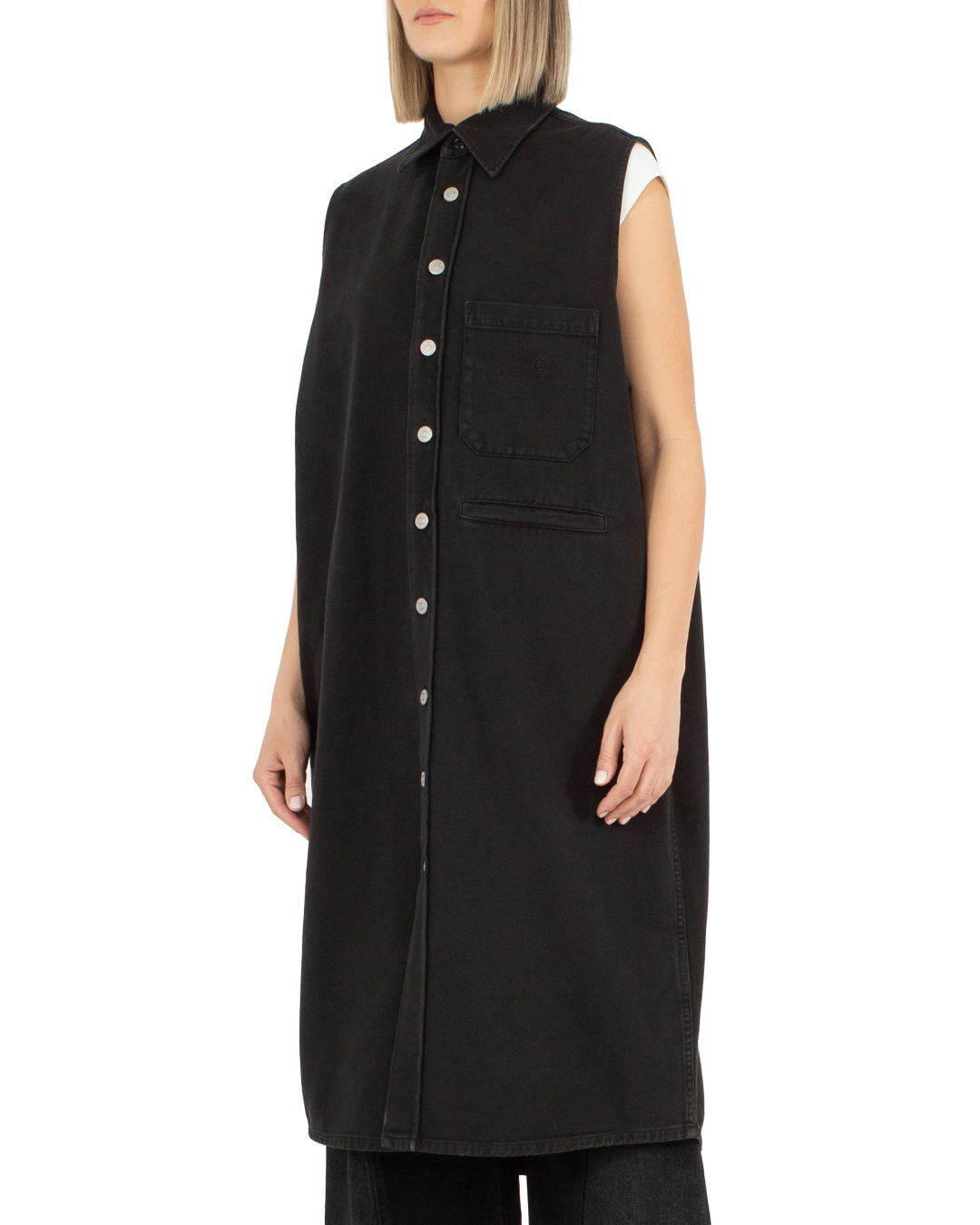 

джинсовое платье oversize MM6 Maison Margiela, Черный, S62DG0016 черный 40