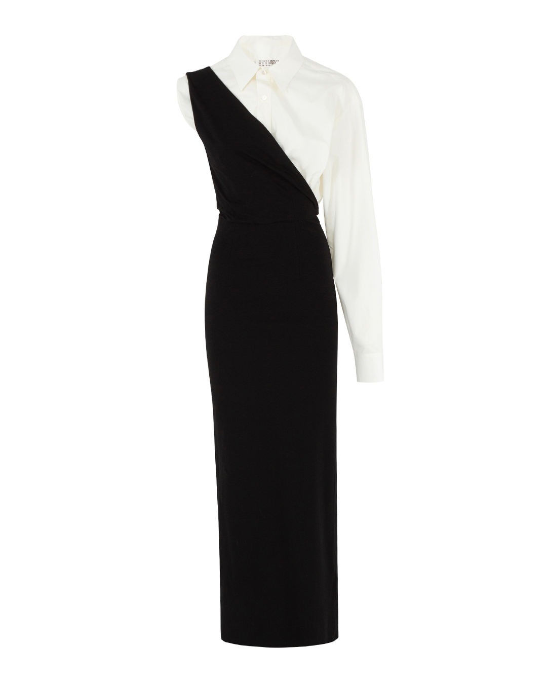 платье MM6 Maison Margiela S62DG0021 черный+белый l, размер l, цвет черный+белый