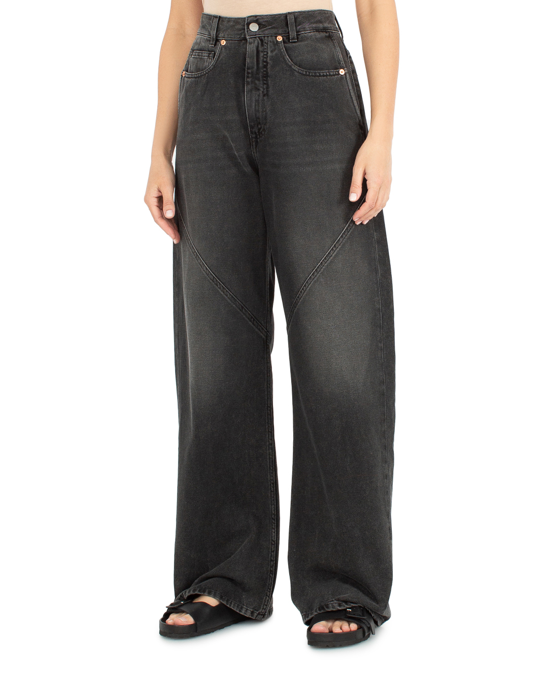 джинсы MM6 Maison Margiela S62LB0160 черный 27, размер 27 - фото 3