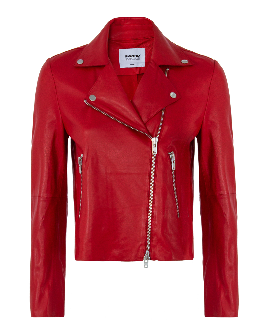 укороченная куртка-косуха SWORD SE22-6238 красный 40, размер 40 - фото 1
