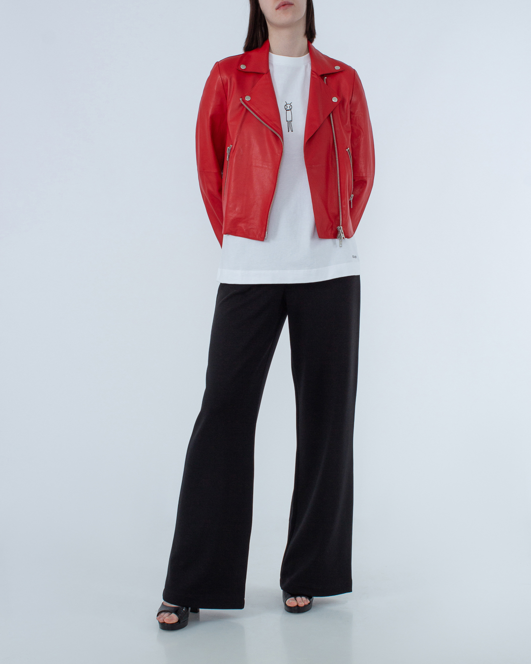 укороченная куртка-косуха SWORD SE22-6238 красный 40, размер 40 - фото 2