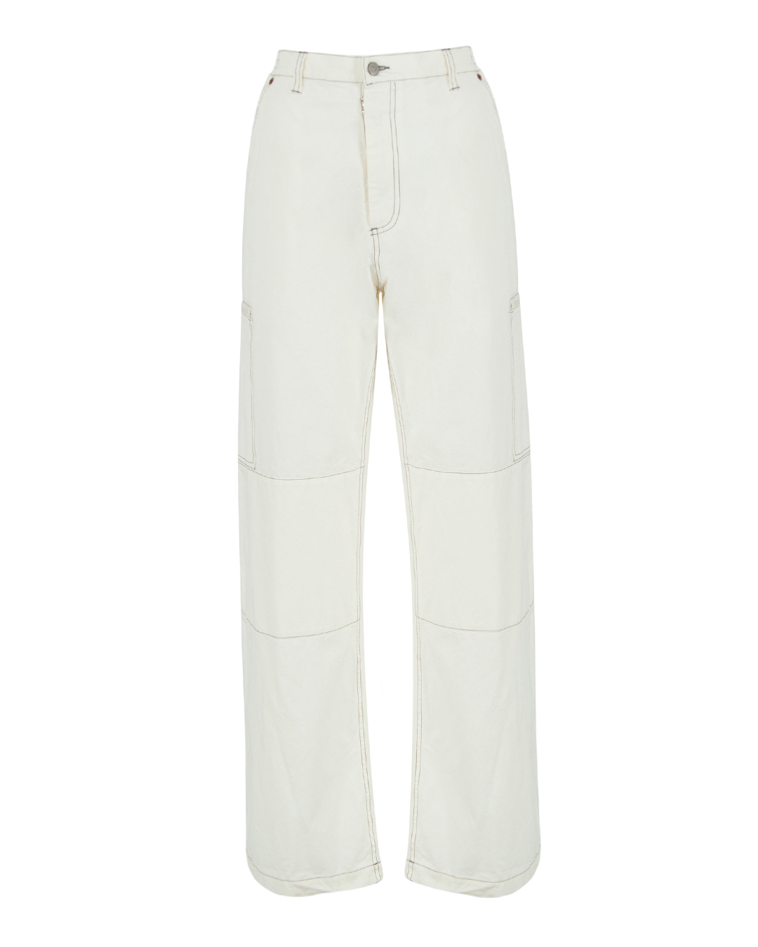 широкие брюки MM6 Maison Margiela SH0KA0003 белый m, размер m - фото 1