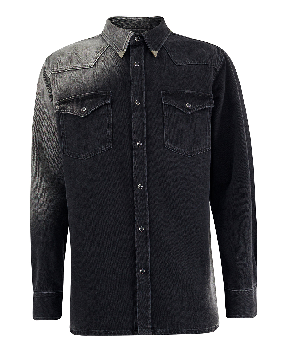 

рубашка с эффектом выцветания MM6 Maison Margiela, Черный, SH2DT0024 черный 50