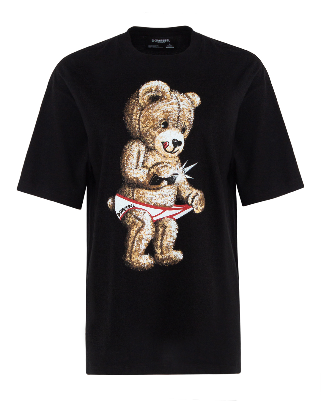 хлопковая футболка Dom Rebel SNAP.23 черный+принт m, размер m, цвет черный+принт