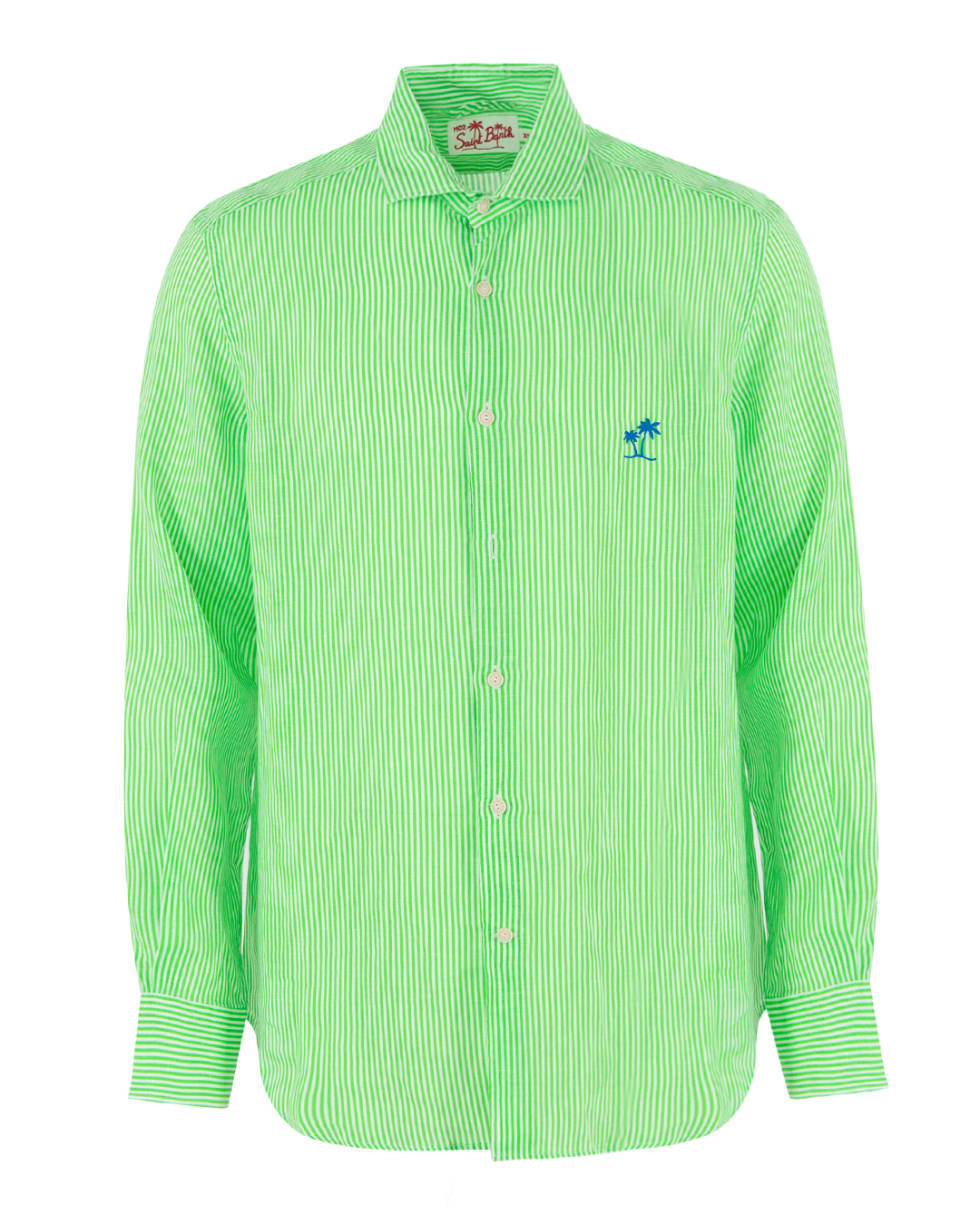рубашка MC2 Saint Barth STBM NR PAMPLONA зеленый+белый l, размер l, цвет зеленый+белый