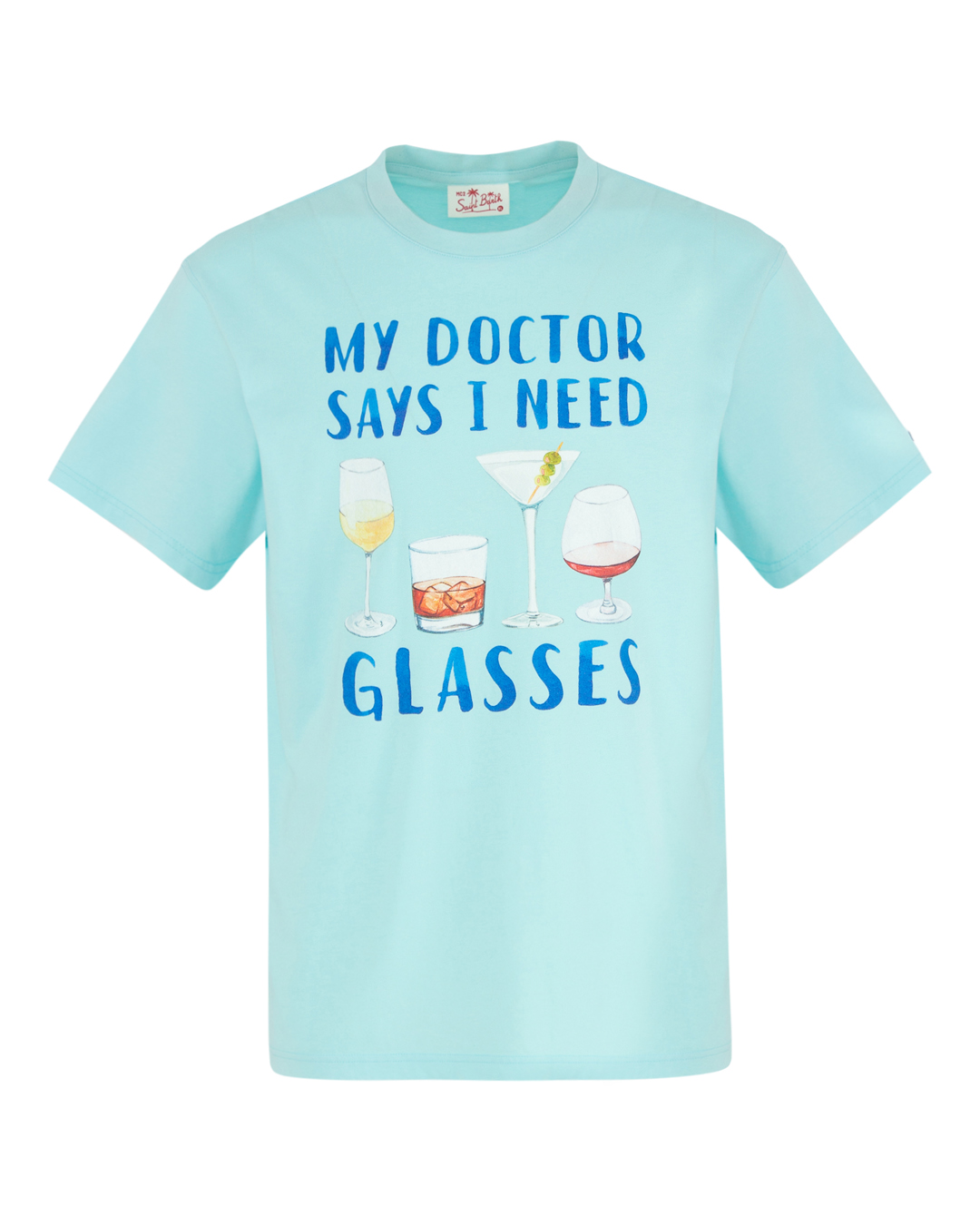 MC2 Saint Barth с принтом  артикул STBM TSHIRTDOCTOR GLASSES марки MC2 Saint Barth купить за 9300 руб.
