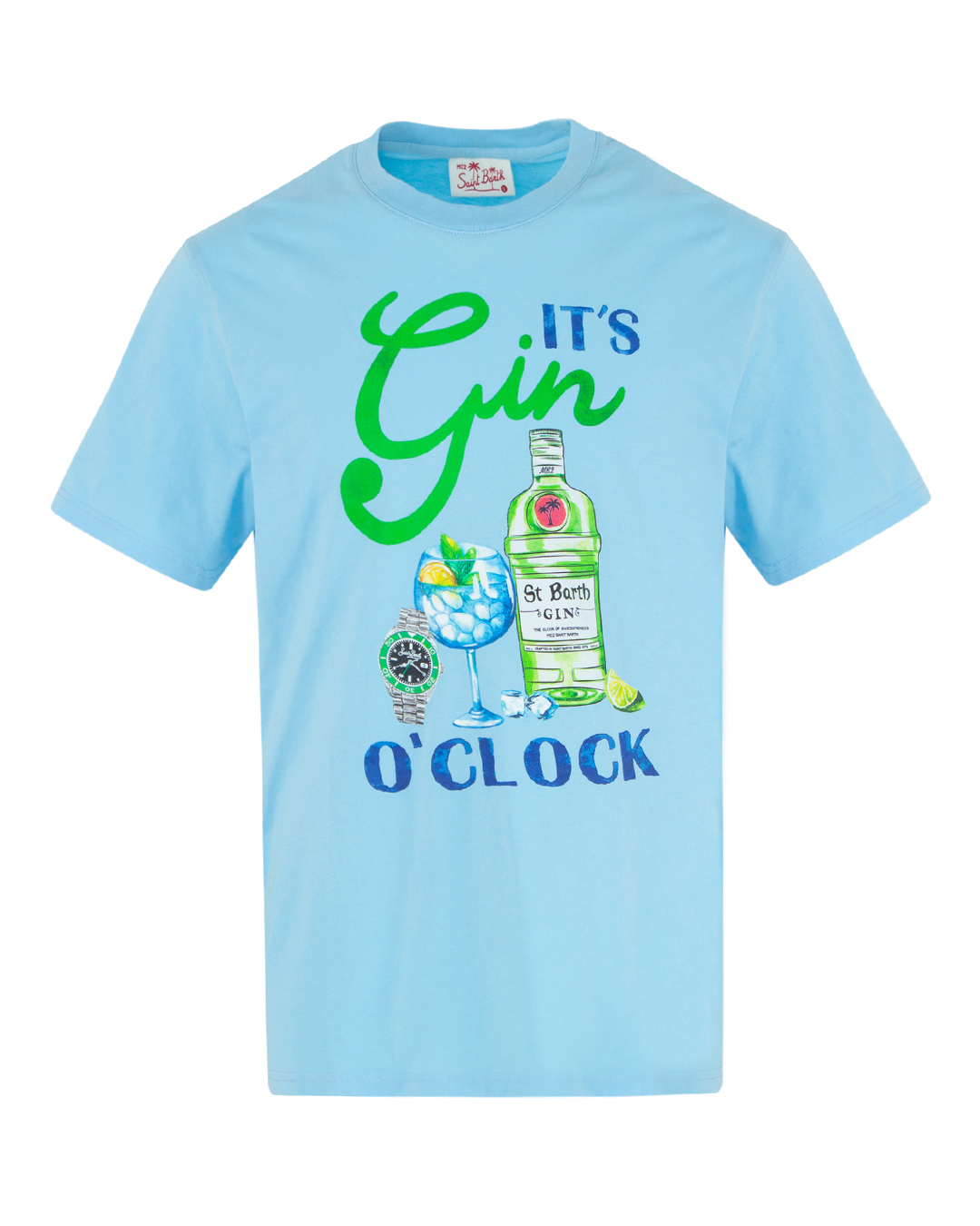 MC2 Saint Barth с принтом  артикул STBM TSHIRT GIN O CLOCK марки MC2 Saint Barth купить за 12400 руб.