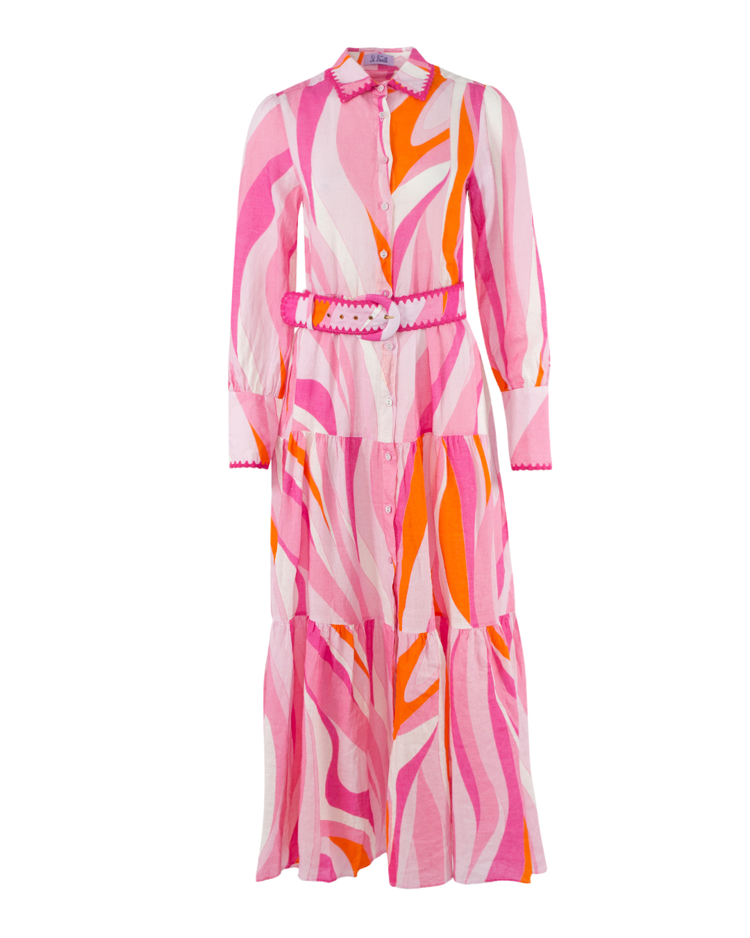 платье MC2 Saint Barth STBWMARBELLA розовый+оранжевый m, размер m, цвет розовый+оранжевый