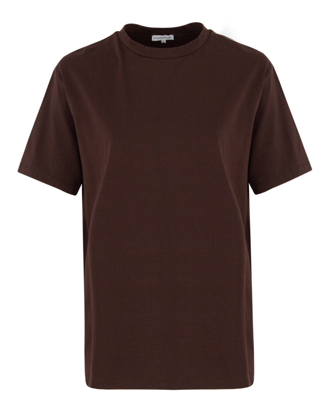 хлопковая футболка ANTELOPE THE LABEL T1.DARK BROWN тем.коричневый m, размер m