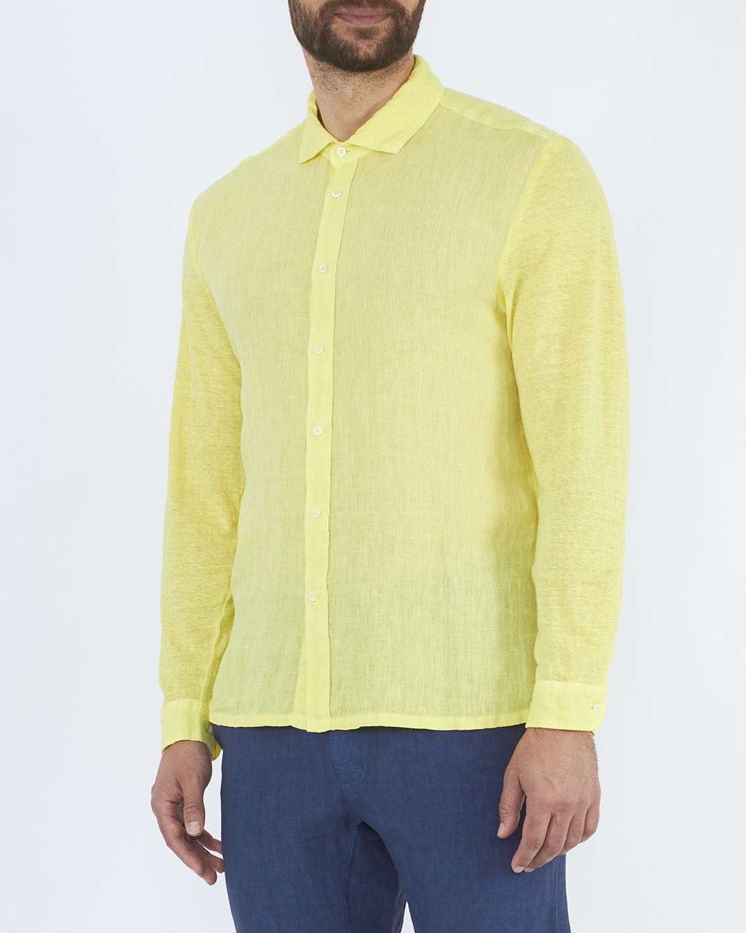 рубашка 120% lino V0M70FG-S-00 желтый 3xl, размер 3xl - фото 3