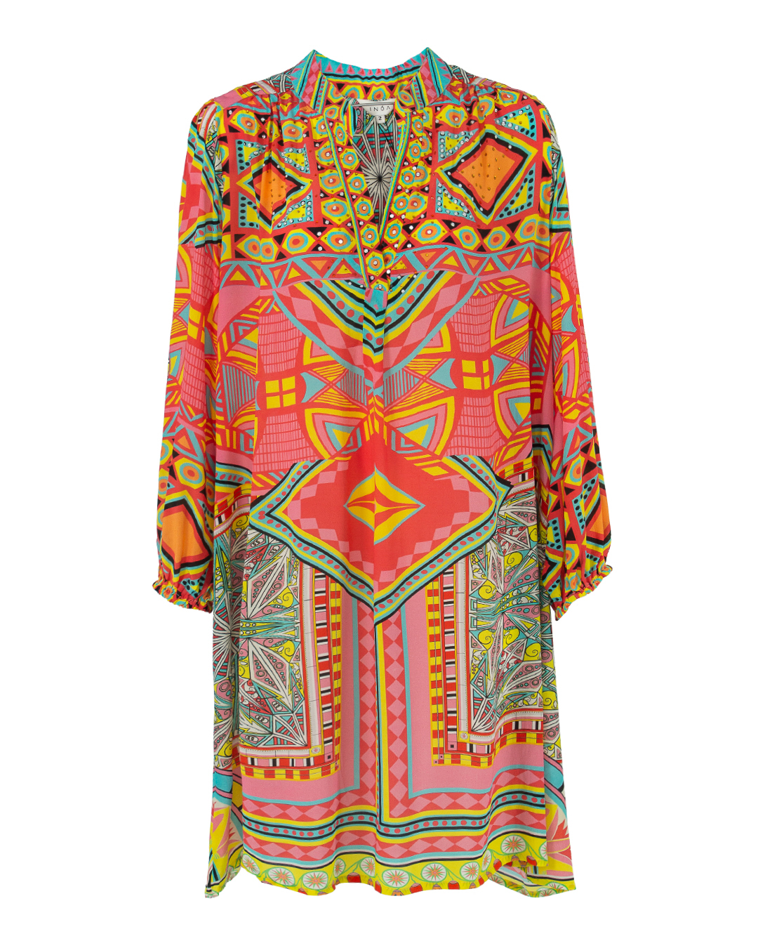 INOA с орнаментом  артикул V NECK DRESS марки INOA купить за 41100 руб.