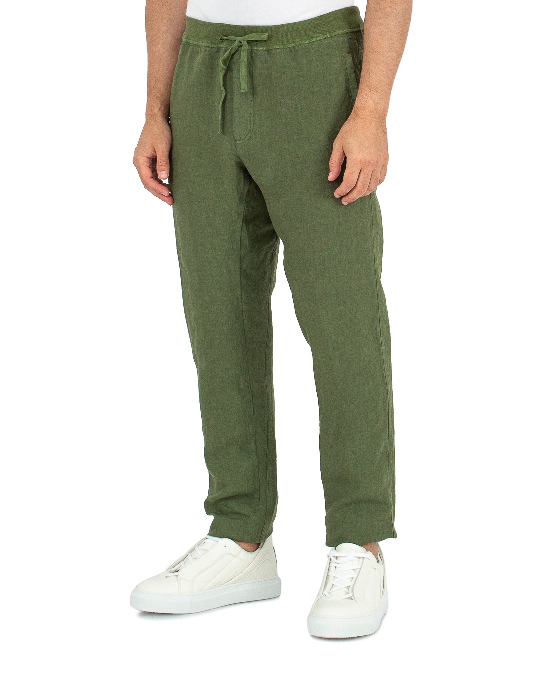 брюки 120% lino YOM2131-253 зеленый 52, размер 52 - фото 3
